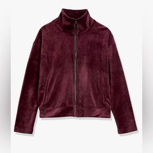 NWT Core 10 Women's Standard Luxe Velvet Full-Zip Yoga Jacket